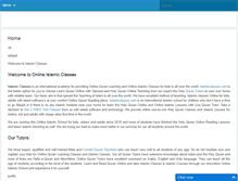Tablet Screenshot of islamicclasses.com